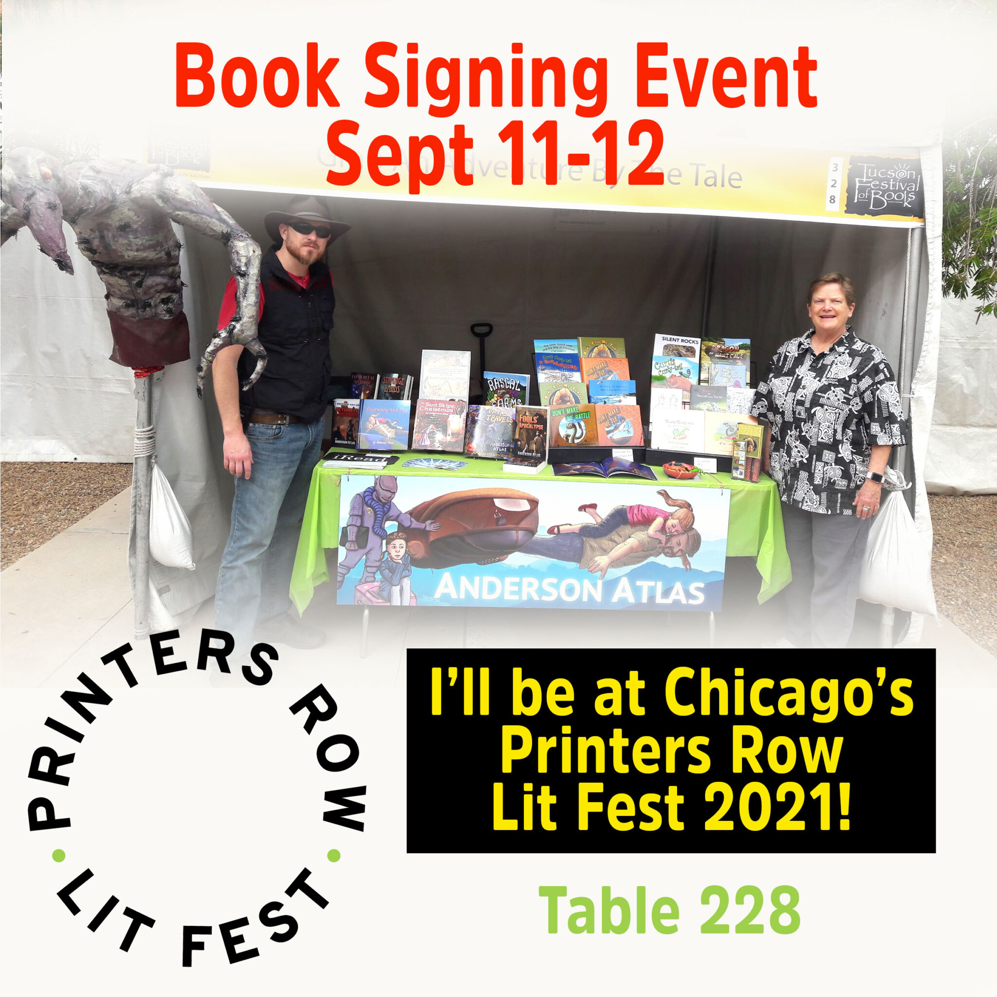 Chicago's Printers Row Lit Fest 2021 is on! ANDERSON ATLAS Author
